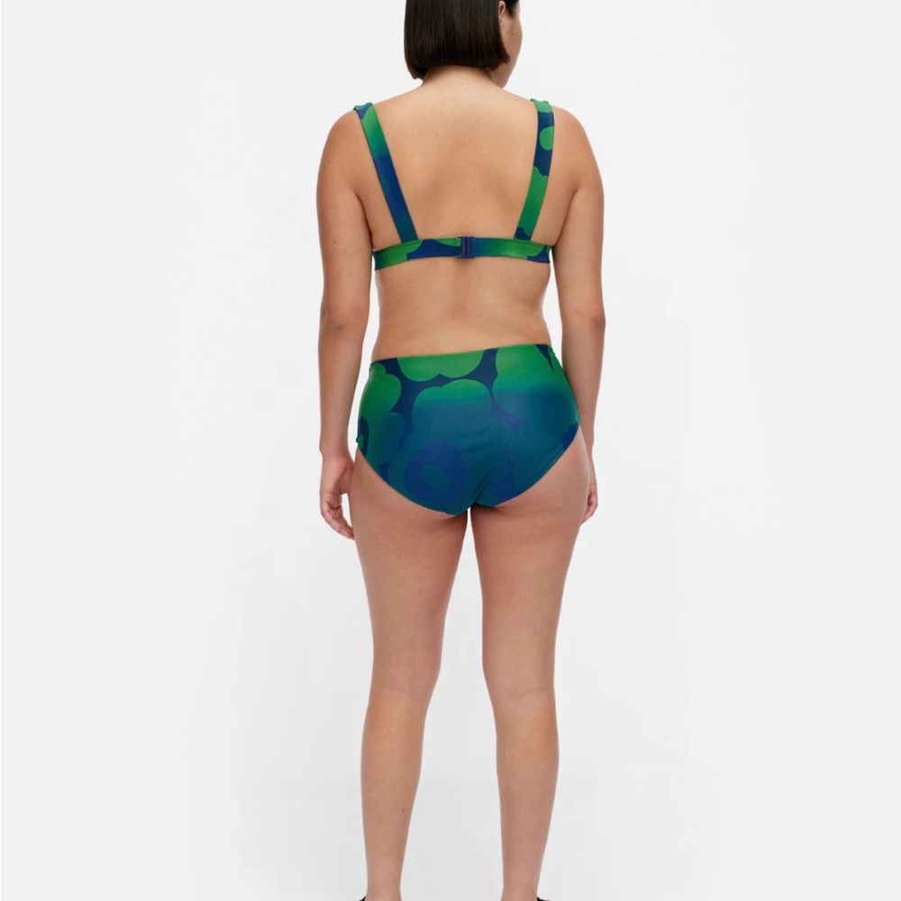 Green and Blue Women's Swimwear